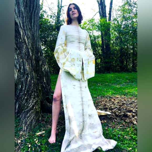 EveSkywalker Eco-Print Dress NWT Sz.6 - Picture 4 of 4